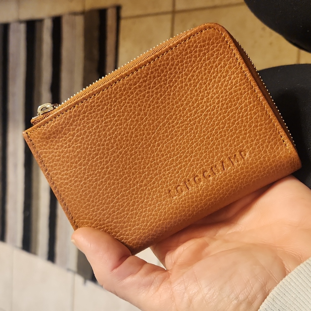Longchamp Brown Leather Key & Card Holder Set - Picture 8 of 8
